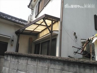 姫路市の傷んだポリカ波板交換前の写真