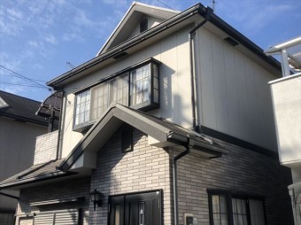 加古川市のニチハのアウティの破風交換工事の完工写真