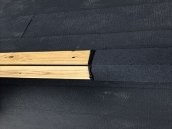 たつの市の葺き替え工事の棟板金の施工
