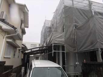 相生市Iさま邸足場施工