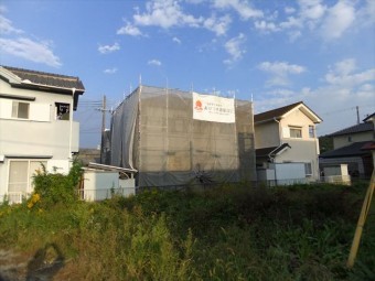 相生市屋根塗装現場