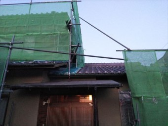 姫路市飾磨区の玄関外壁塗装前