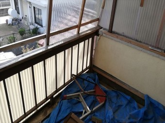 加古川市のベランダの床の写真