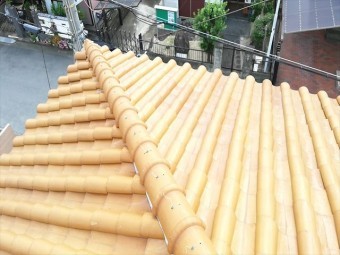 高砂市の洋瓦の棟瓦の写真