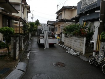 加古川市で足場の施工開始