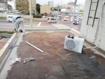 明石市の笠木下地交換