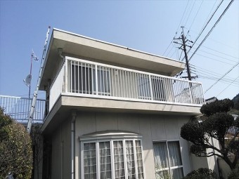 姫路市の笠木板金工事前