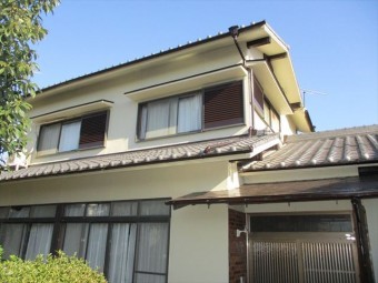 姫路市飾磨区の外壁塗装後の2階外観