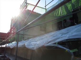 姫路市飾磨区の外壁塗装玄関まわり