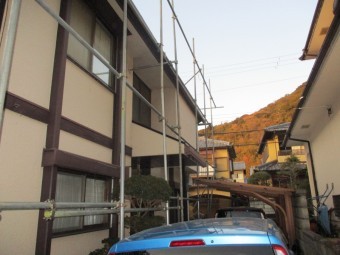 姫路市屋根葺き替え足場施工