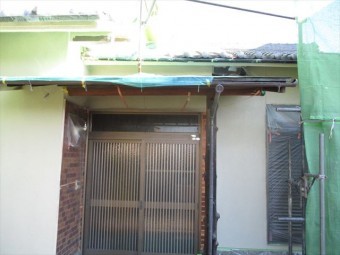 姫路市飾磨区の外壁塗装玄関まわり