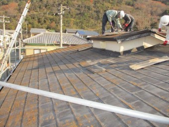屋根葺き替え工事 ビフォー
