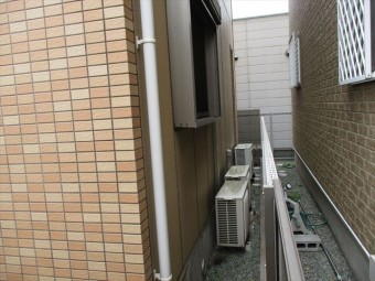 姫路市の隣地境界部の足場検討
