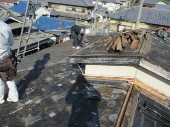 姫路市屋根葺き替えカラーベスト撤去