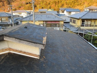 姫路市屋根葺き替えカラーベスト撤去後