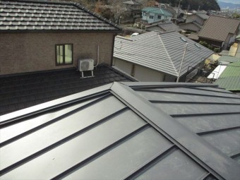 姫路市屋根葺き替え棟部分写真