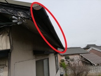 姫路市の無料点検の軒樋の劣化