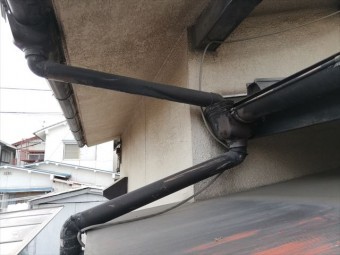 姫路市の無料点検の雨樋の劣化状況の写真