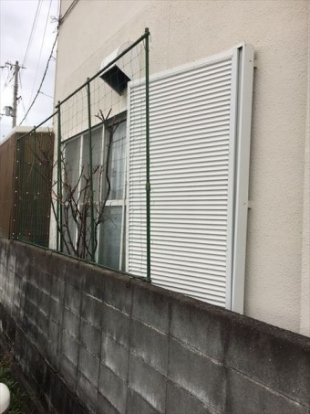 加古川市の雨戸の台風被害