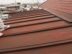 加古川市の雨漏り被害の錆びた瓦棒