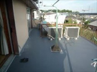 姫路市の塩ビシート防水作業完了写真