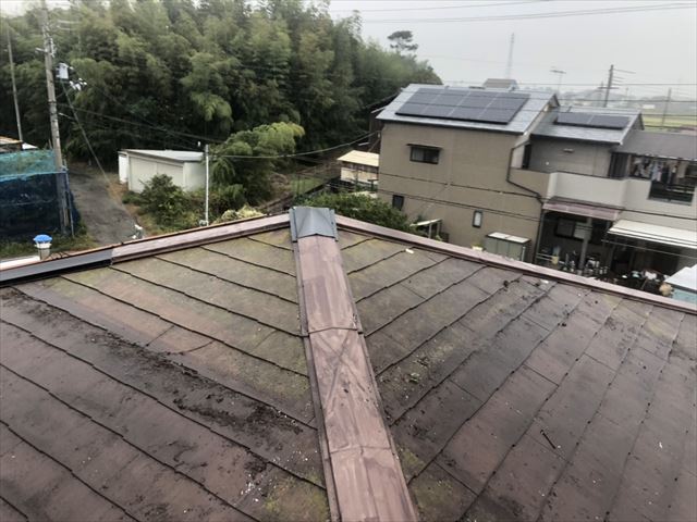 加古郡の温水器撤去後の屋根