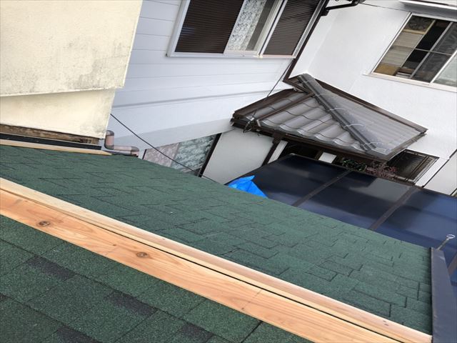 加古川市でアルマ葺き替え貫板施工