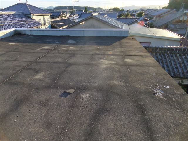 たつの市防水の傷んだ屋上面