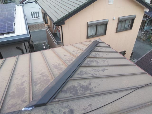 高砂市の台風被害の屋根の板金の完成写真