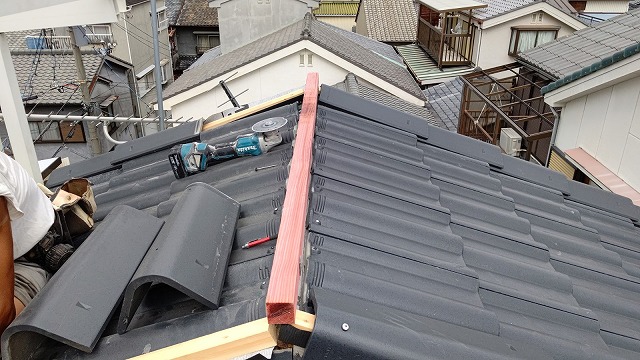 姫路市の顧客様のご紹介（弟様）大阪市城東区で屋根葺き替え工事