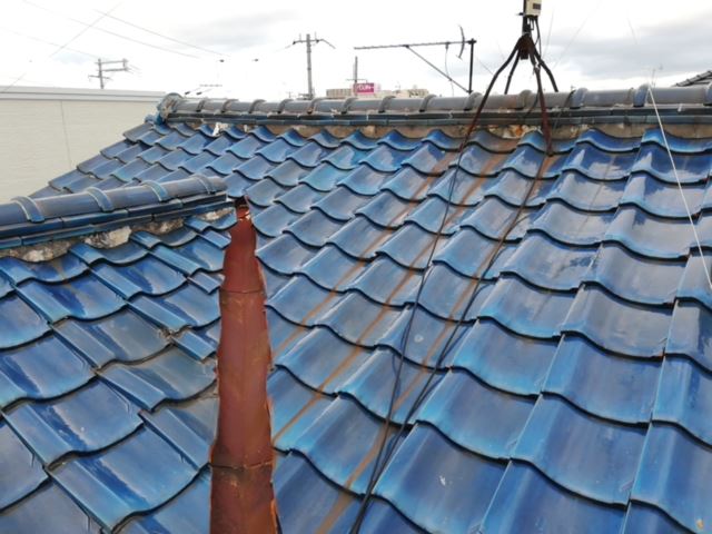 加古川市瓦屋根の漆喰の劣化