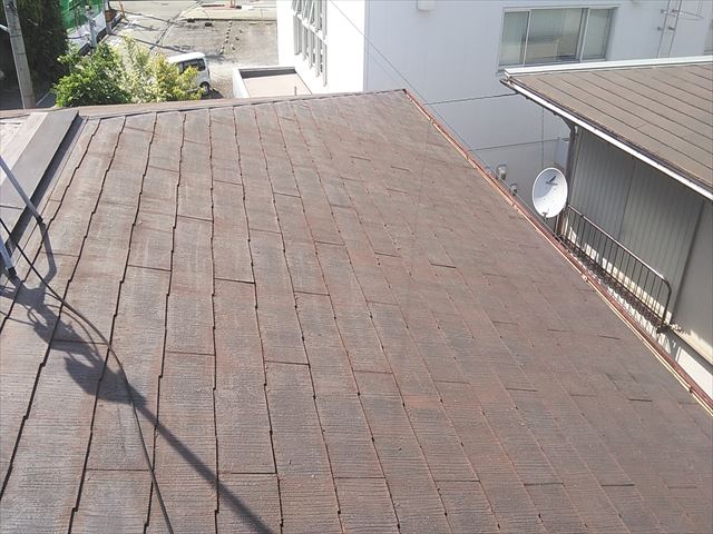 加古川市のスレート屋根の現地調査