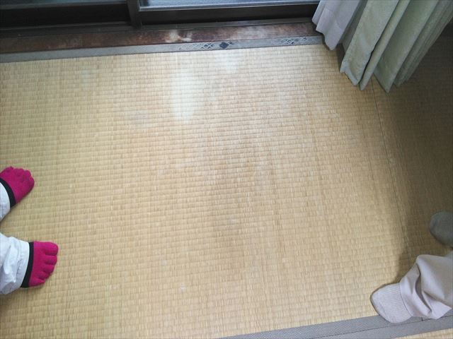 加古川市の雨漏りでの畳の雨染み