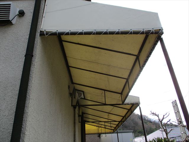 姫路市屋根葺き替えテント復旧